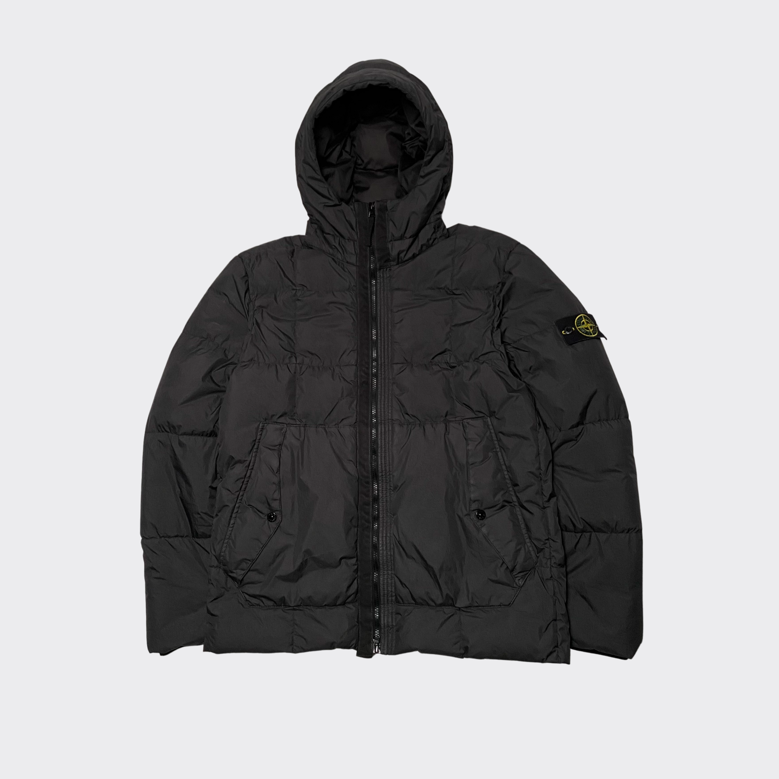 Stone Island Black Down Jacket L