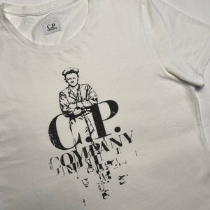 C.P. Company White Tee S