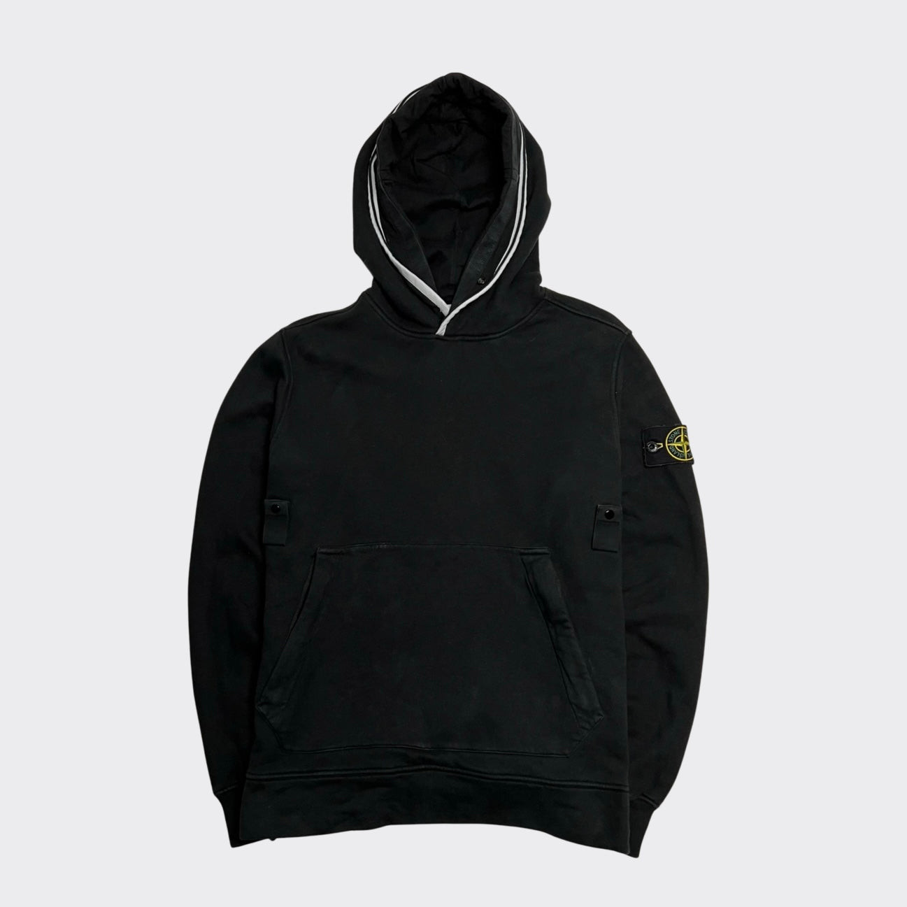 Stone Island Black Hoodie L