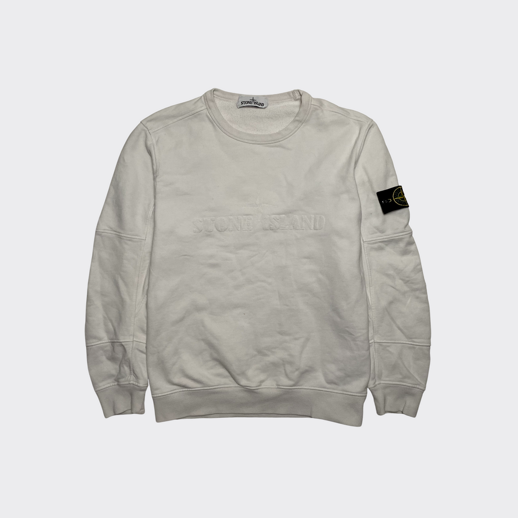 Stone Island White Crew L