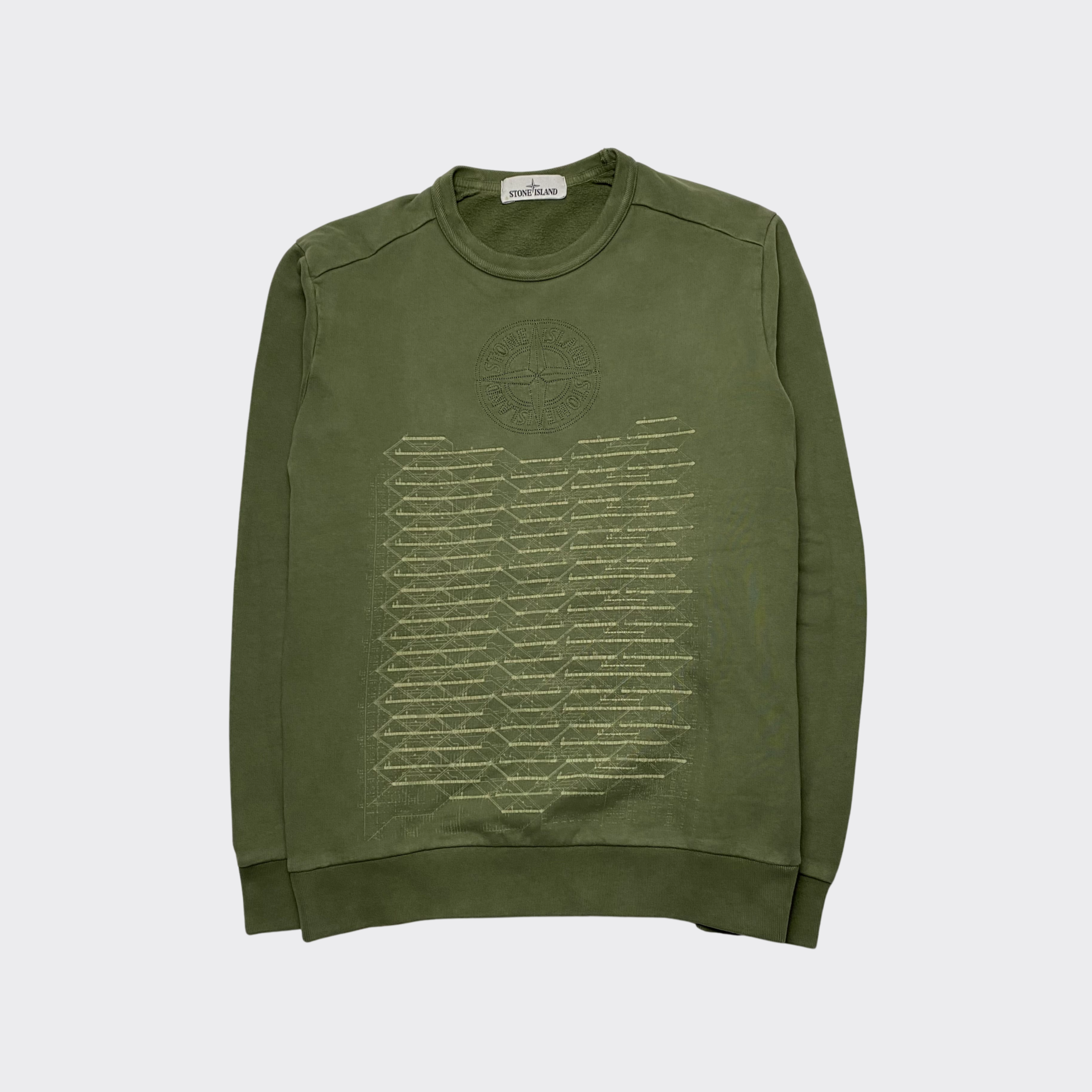 Stone Island Green Crew M