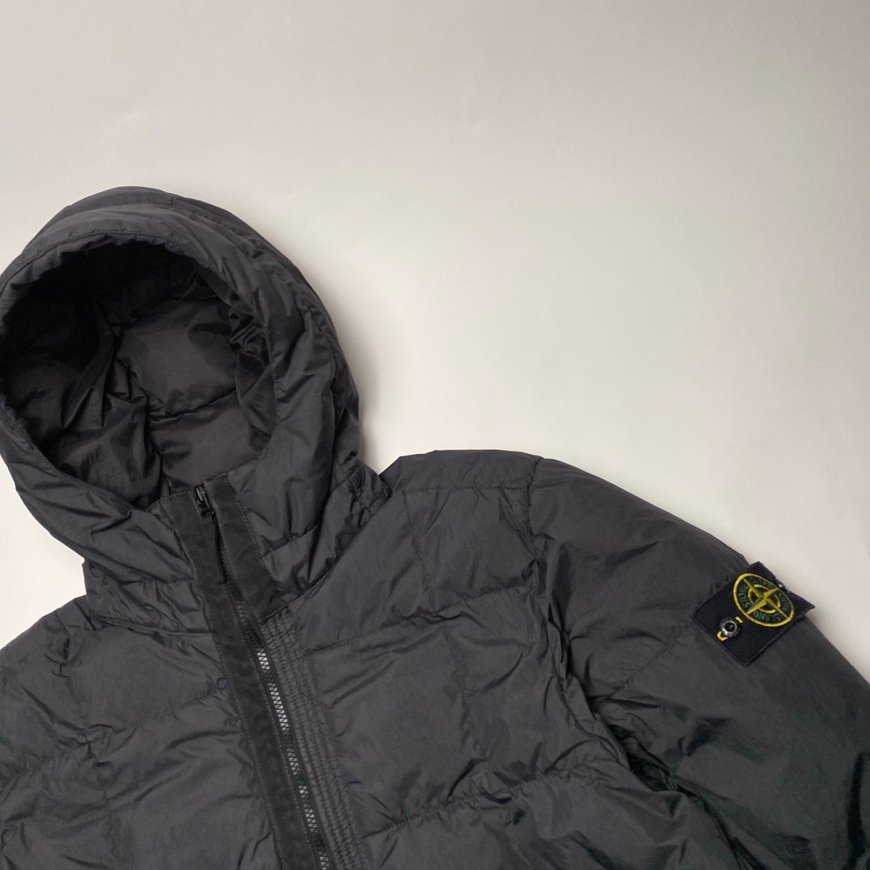 Stone Island Black Down Jacket L