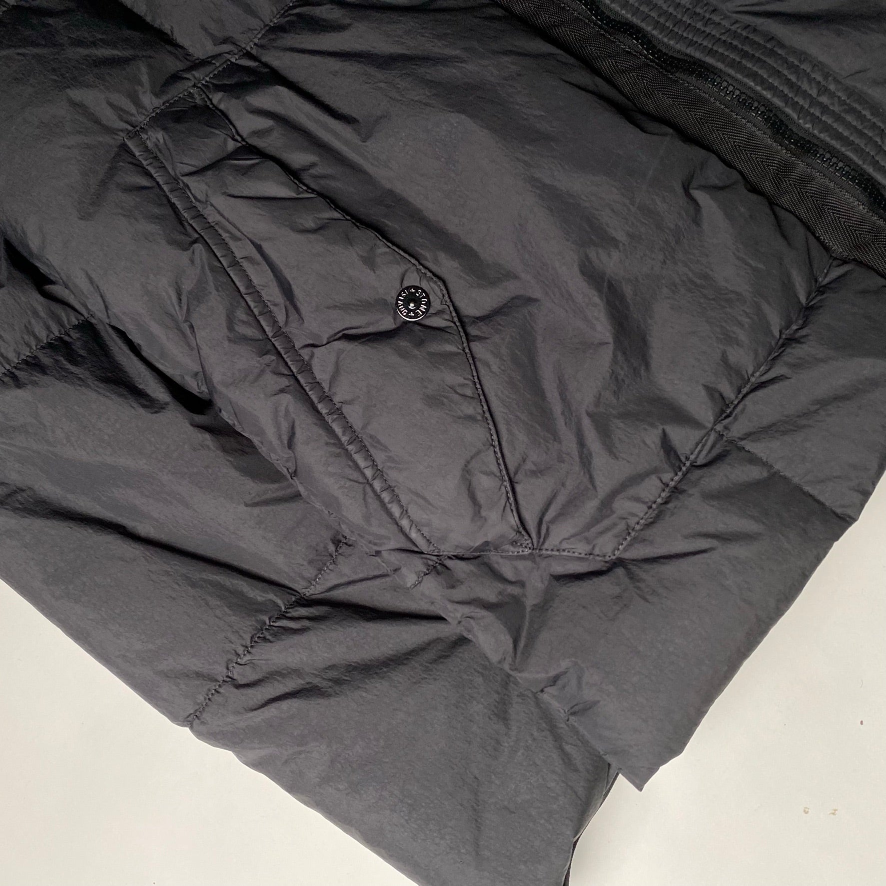 Stone Island Black Down Jacket L