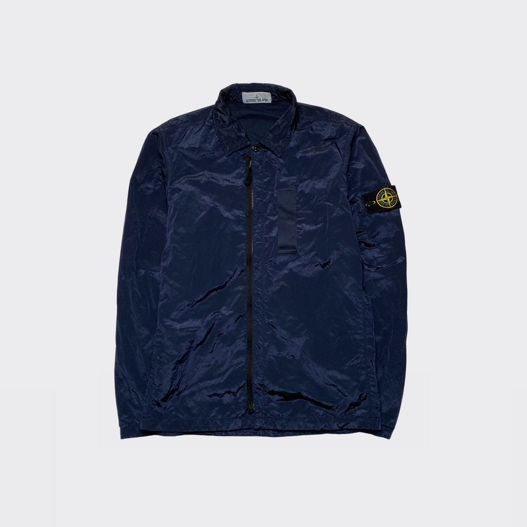 Stone Island Navy Nylon Metal Overshirt S